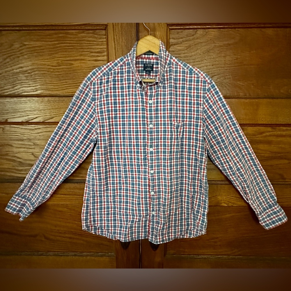 J. Crew Red and Blue Checkered Shirt